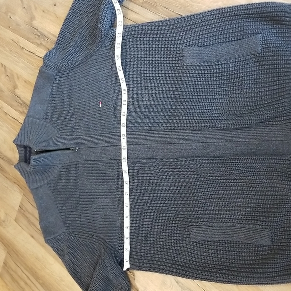 TOMMY HILFIGER Full Zip Pocketed and Elbow Patched Sweater - Picture 8 of 13